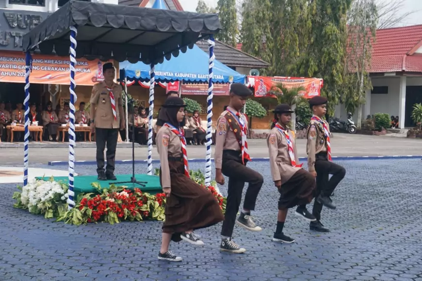 Barito Utara Gelar Upacara Hari Pramuka ke-63, Pj Bupati jadi Inspektur Upacara