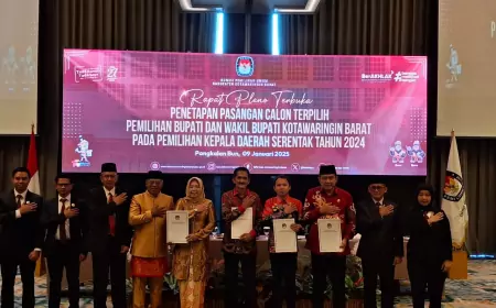 KPU Tetapkan Hj. Nurhidayah dan Suyanto Sebagai Bupati dan Wakil Bupati Kobar 2025-2030