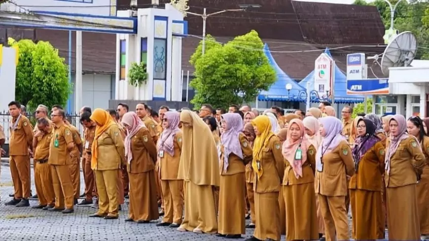 Pemkab Barito Utara Gelar Apel Pagi Sekaligus Halal Bihalal