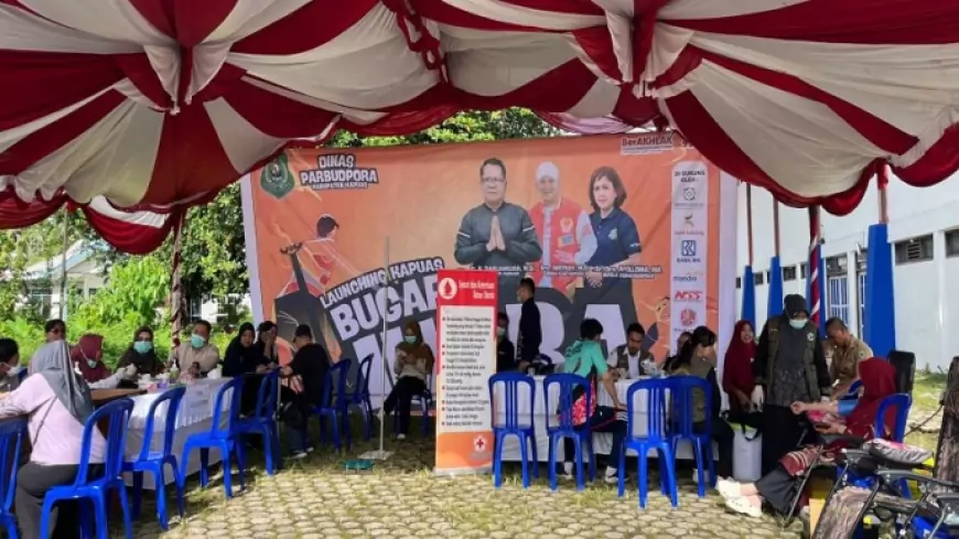 Donor Darah Warnai Launching "Kapuas Bugar dan Juara", Warga Diajak Jadikan Gaya Hidup Sehat