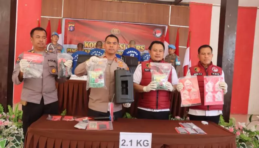 Polres Lamandau Ungkap Dua Kasus Narkotika, Lima Tersangka Terancam Hukuman Seumur Hidup