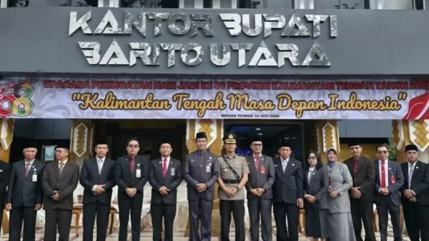 Pemkab Barito Utara Gelar Upacara HUT ke-68 Kalteng, Gazali Montallatua Bacakan Sambutan Gubernur